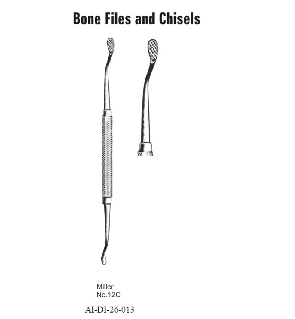 Miller no. 12 C bone files and chisels